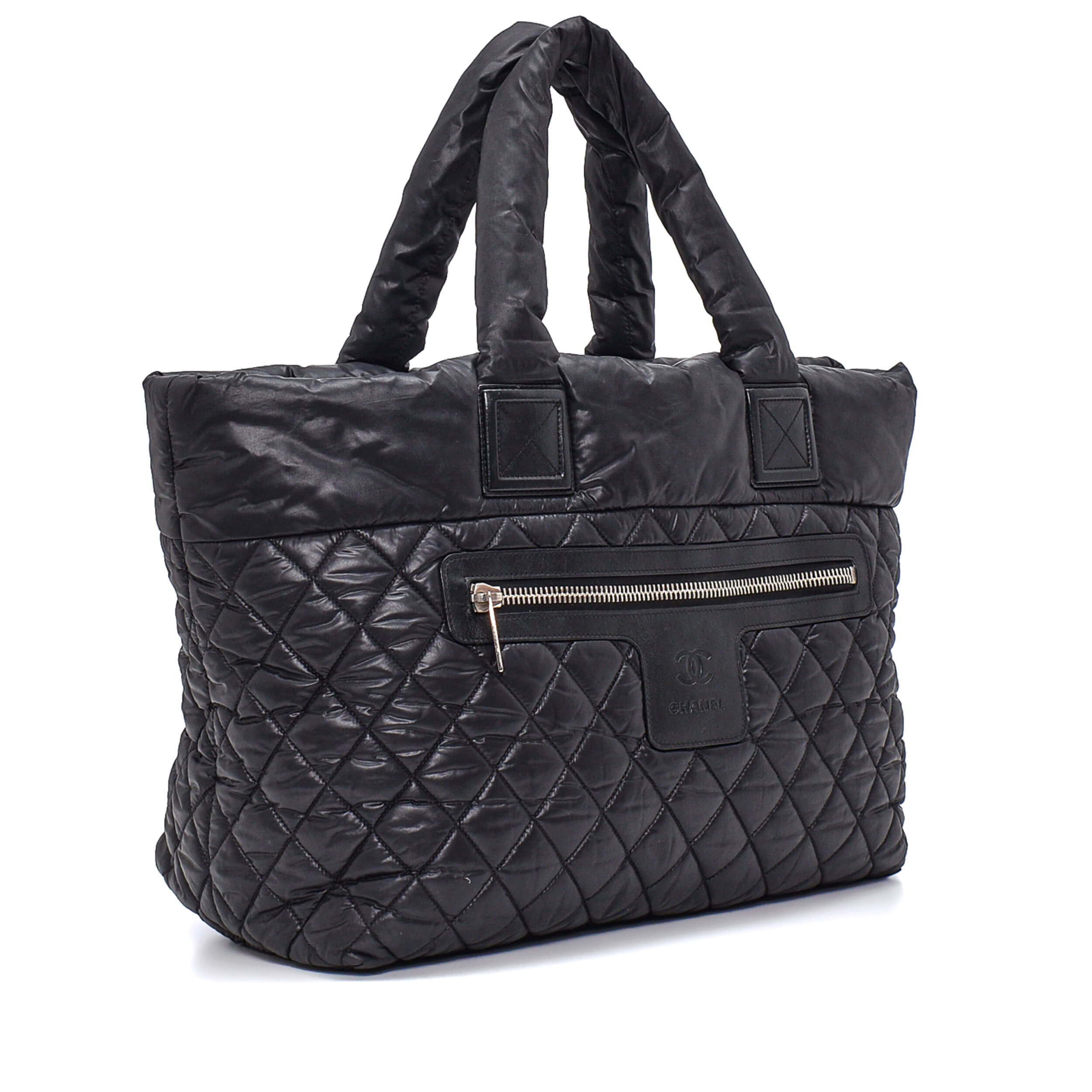 Chanel - Black Quilted Nylon & Leather Cocoon Bag